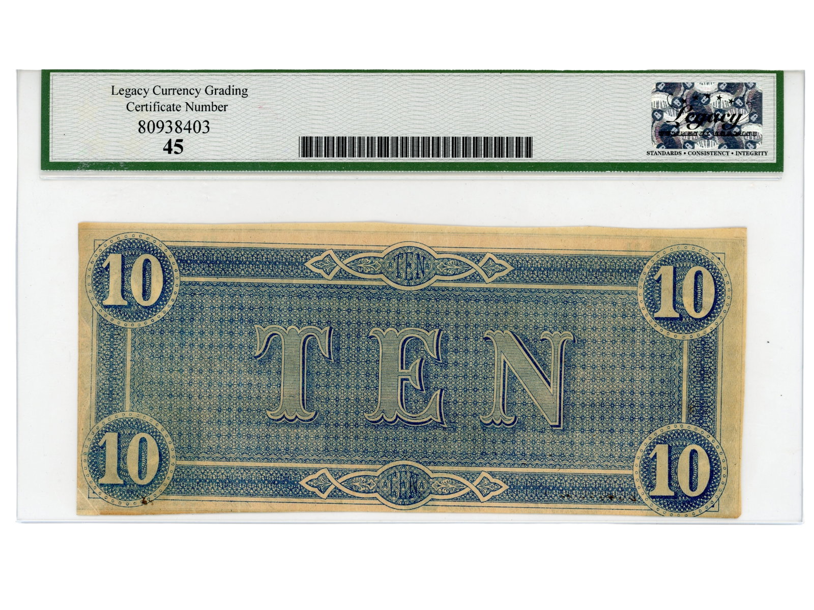 (3) Graded Confederate Currency Notes - 3