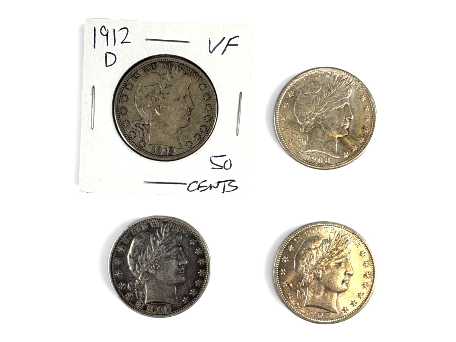 (4) Barber Half Dollars (1 of 2)