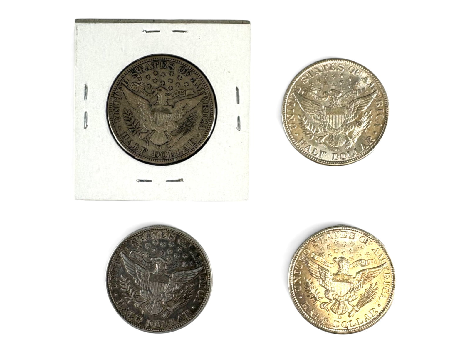 (4) Barber Half Dollars - 2