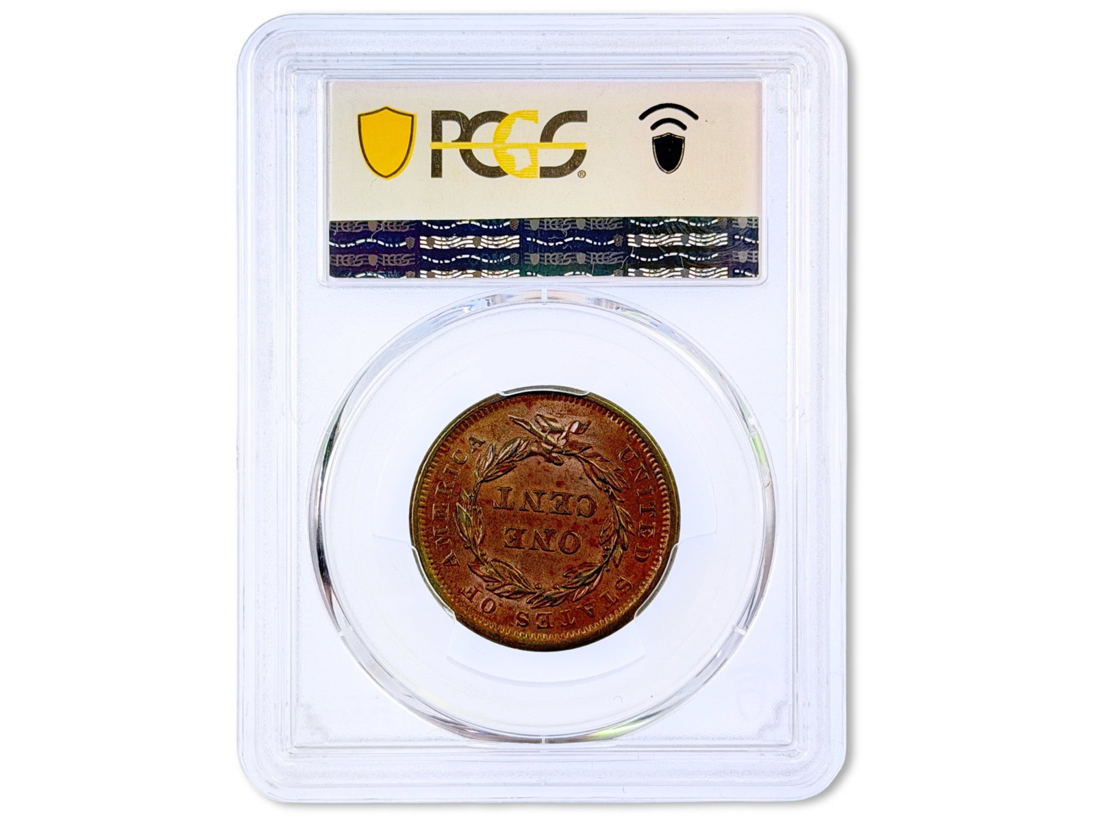 1840 Large Date Cent PCGS MS62BN - 4