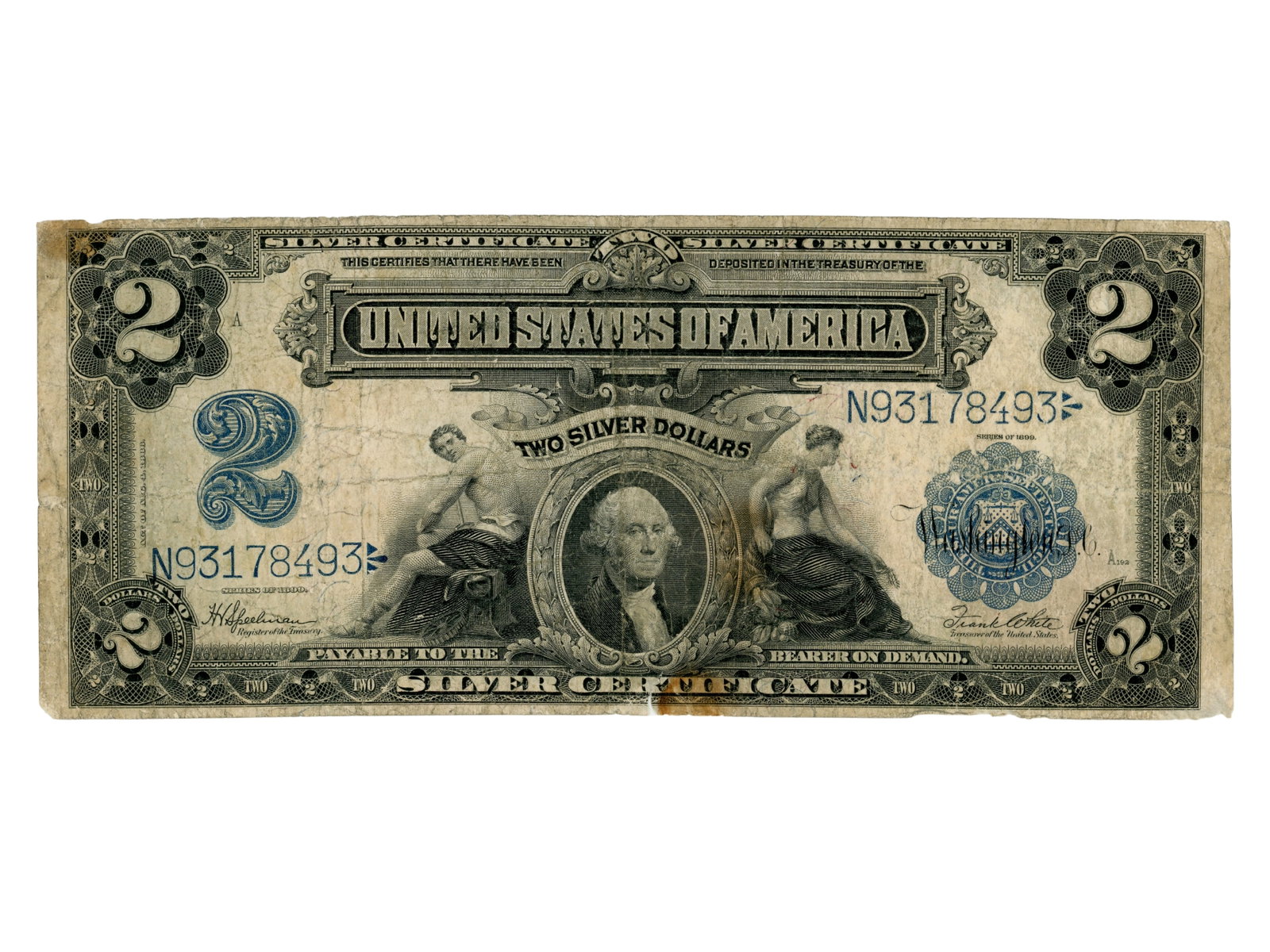 Fr. 258 1899 $2 Silver Certificate - 2