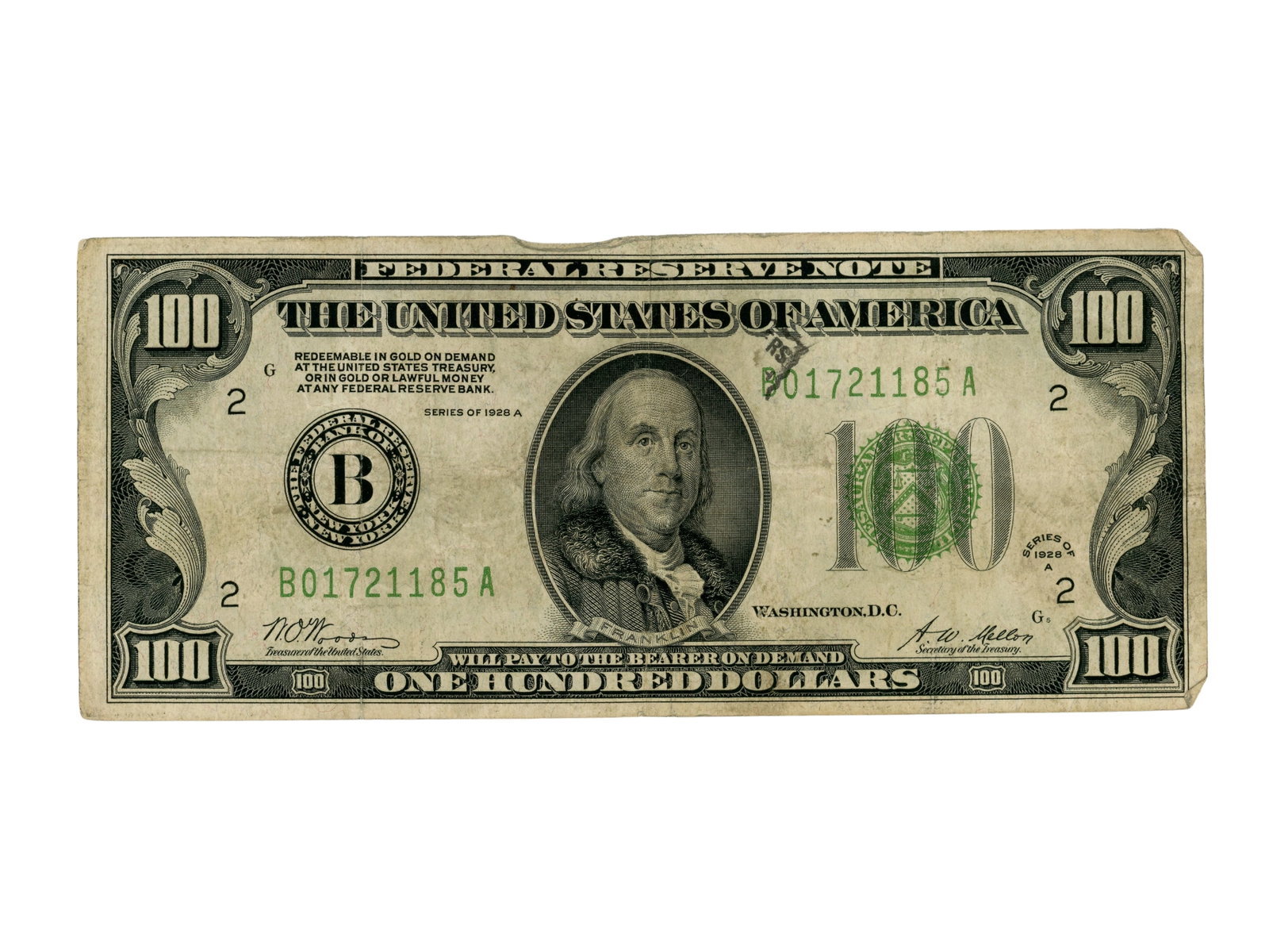 Fr. 2151-B $100 Federal Reserve Note: Fr. 2151-B $100 Federal Reserve Note from New York. Ungraded. See images for condition. Shipping: Weiss Auctions offers full-service, in-house shipping for nearly all items in this auction. For a