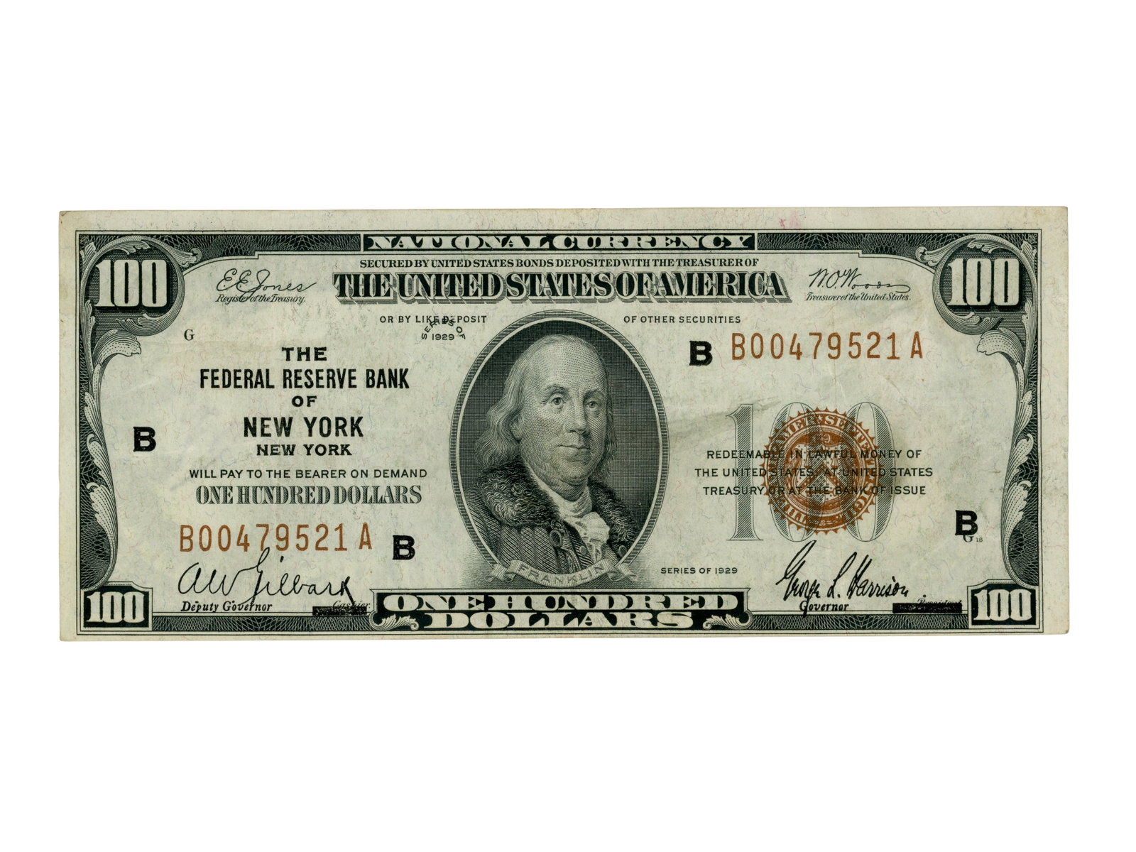 Fr. 1890-B $100 Federal Reserve Note: Fr. 1890-B $100 Federal Reserve Note from the Federal Reserve Bank of New York. Ungraded. See images for condition. Shipping: Weiss Auctions offers full-service, in-house shipping for nearly all