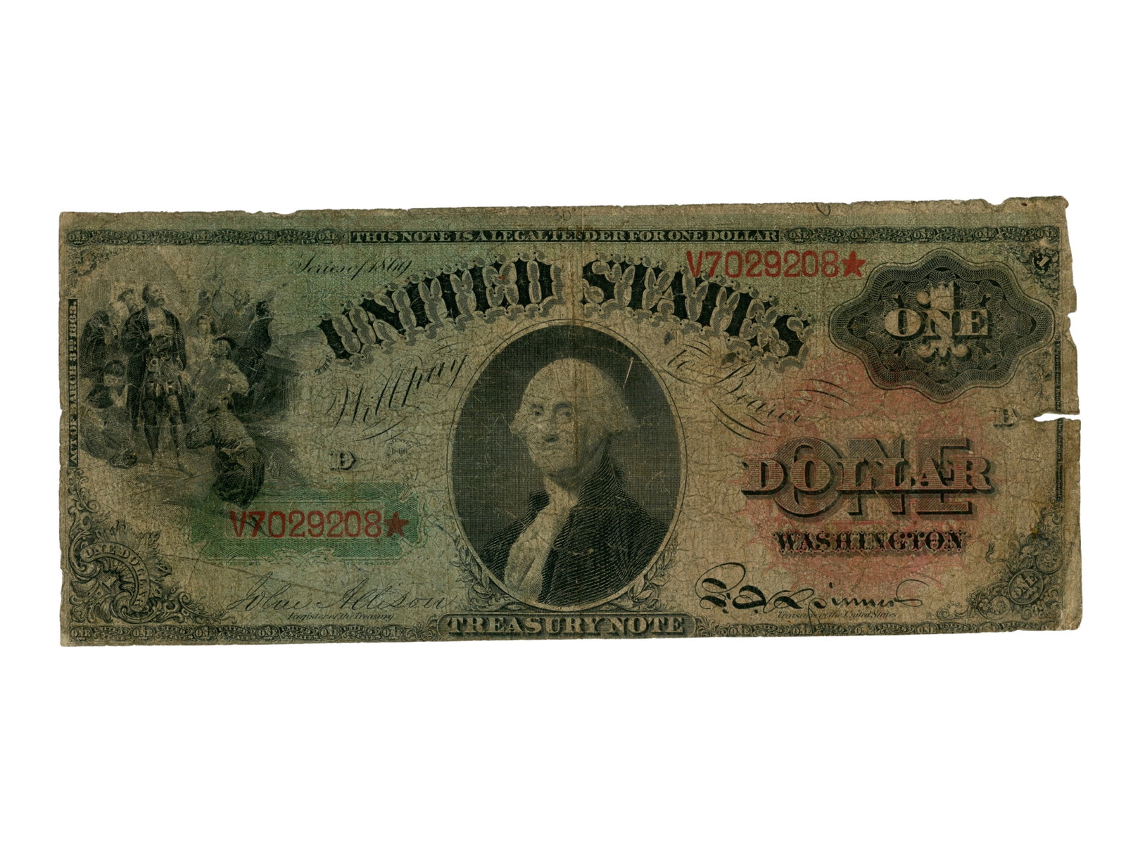 Fr. 18 1869 $1 Legal Tender Note (1 of 2)