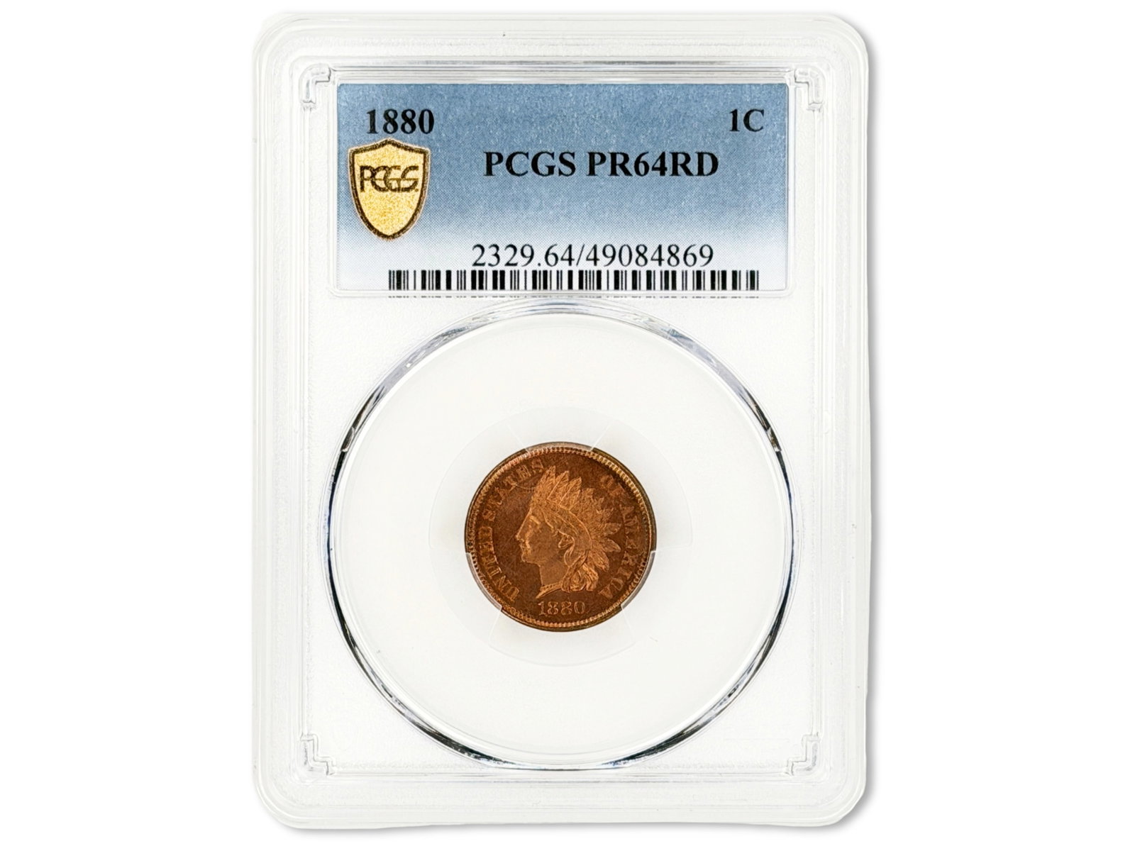 1880 1C Proof Graded PCGS PR64RD - 3