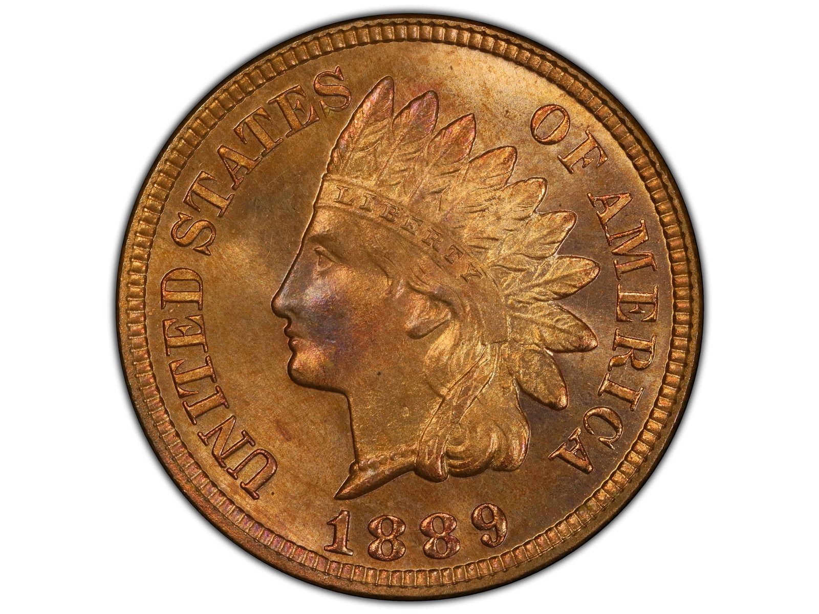 1889 1C Proof Graded PCGS PR64RB - 2