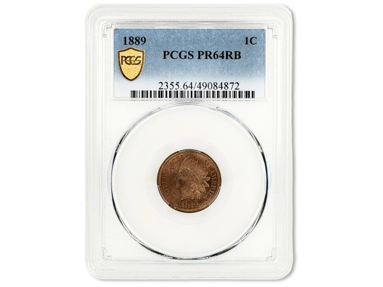 1889 1C Proof Graded PCGS PR64RB - 3