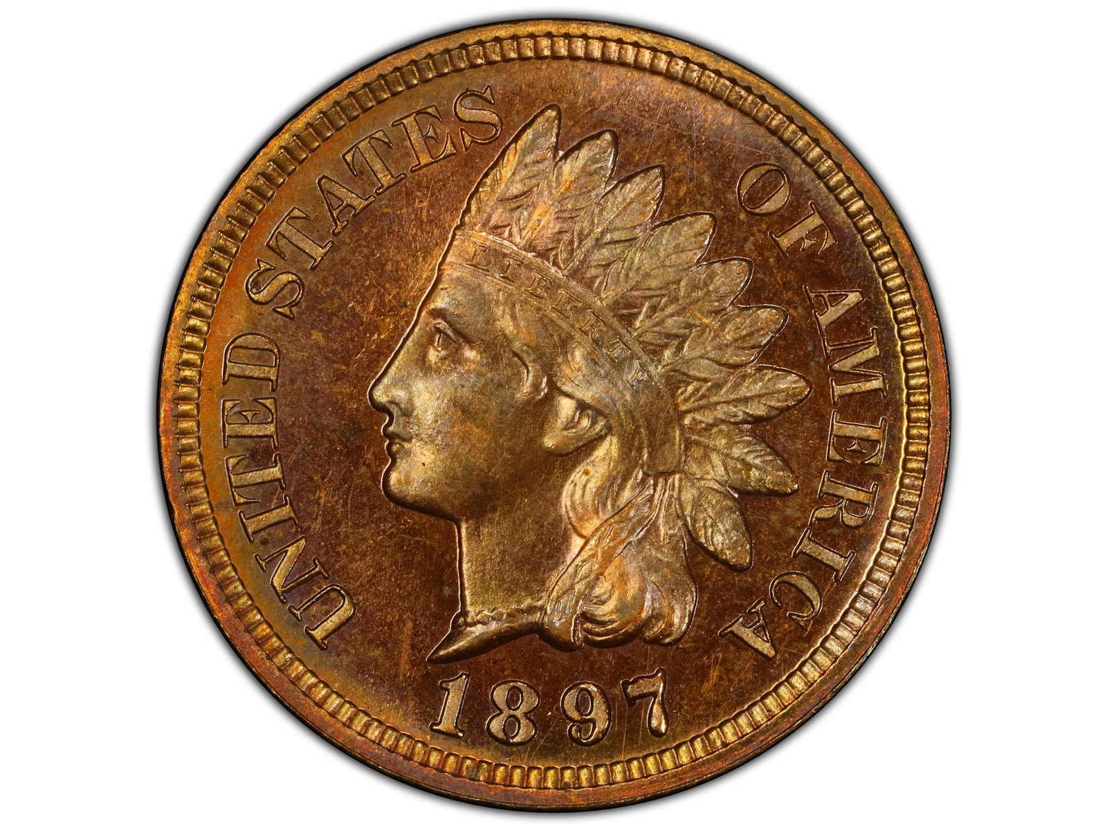 1897 1C Proof Graded PCGS PR64RB - 2