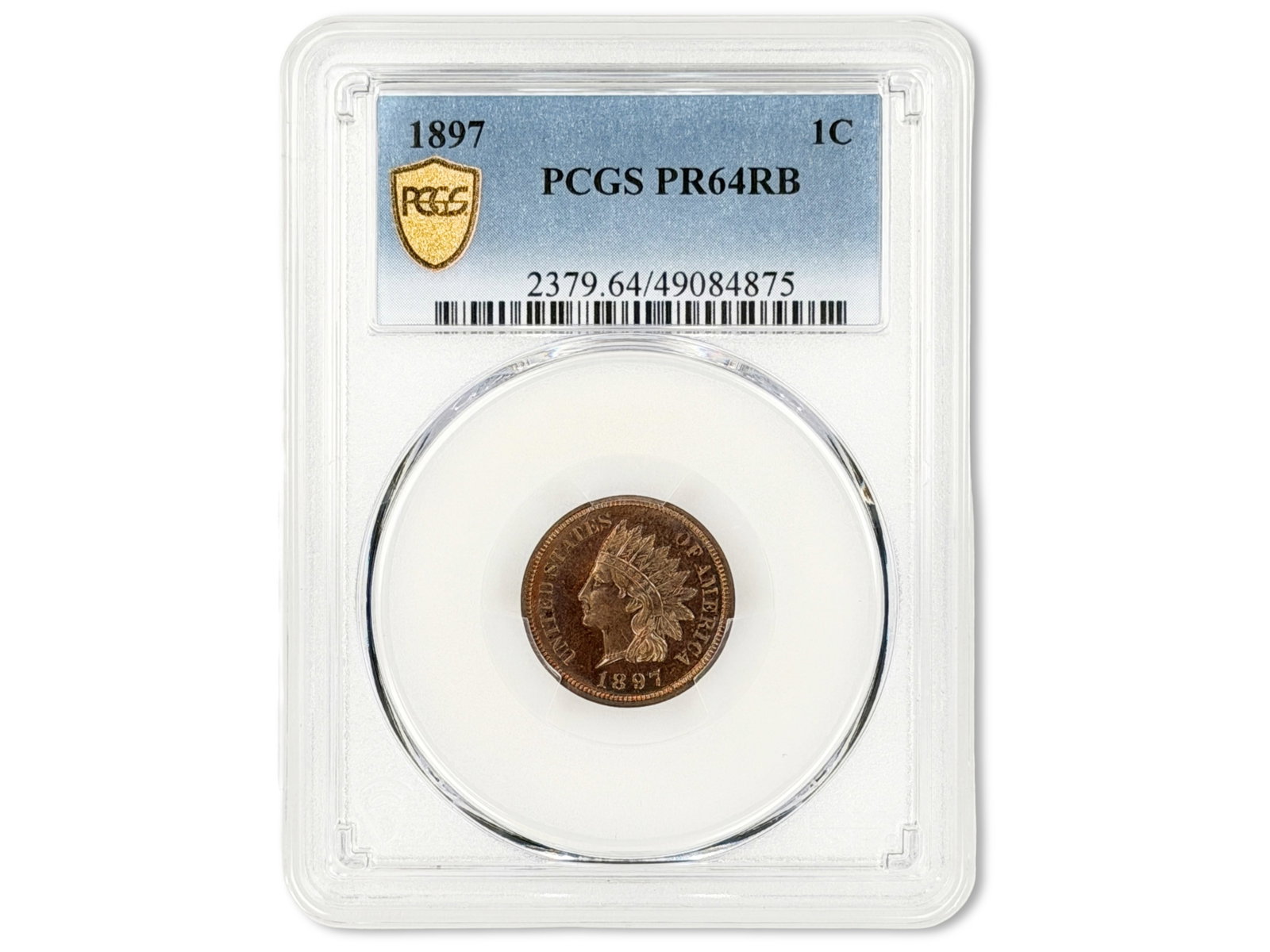 1897 1C Proof Graded PCGS PR64RB - 3