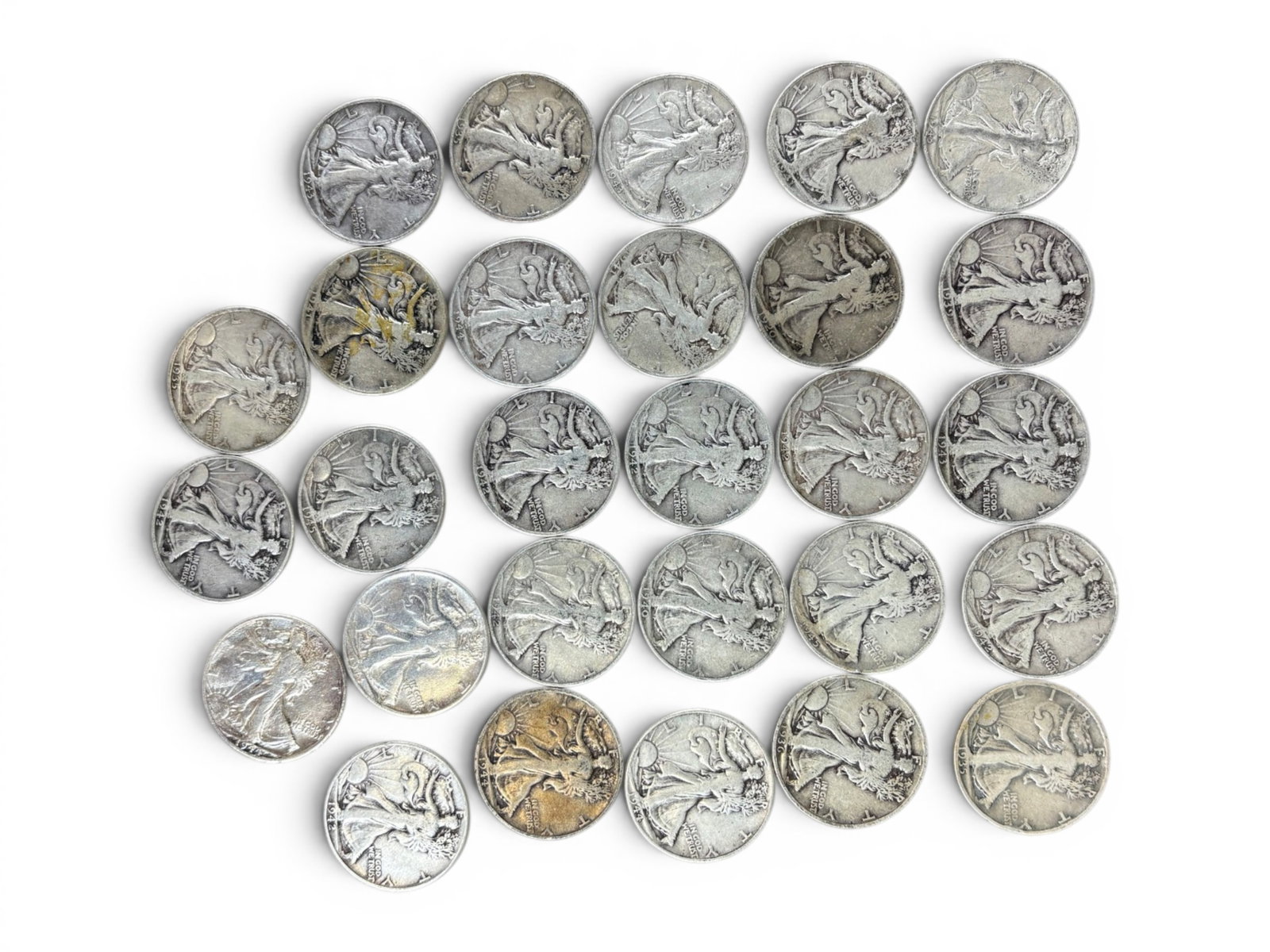 (98) 90% Silver Half Dollars - 3