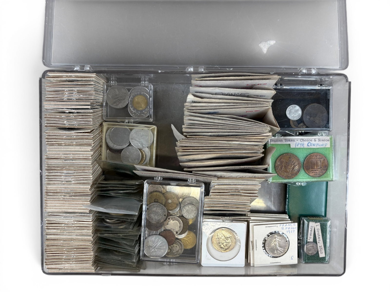 Interesting & Eclectic Foreign Coin Collection: Interesting estate foreign coin collection including Ancient Roman coins and many silver issues. Instant collection. Examine. Shipping: Weiss Auctions offers full-service, in-house shipping for