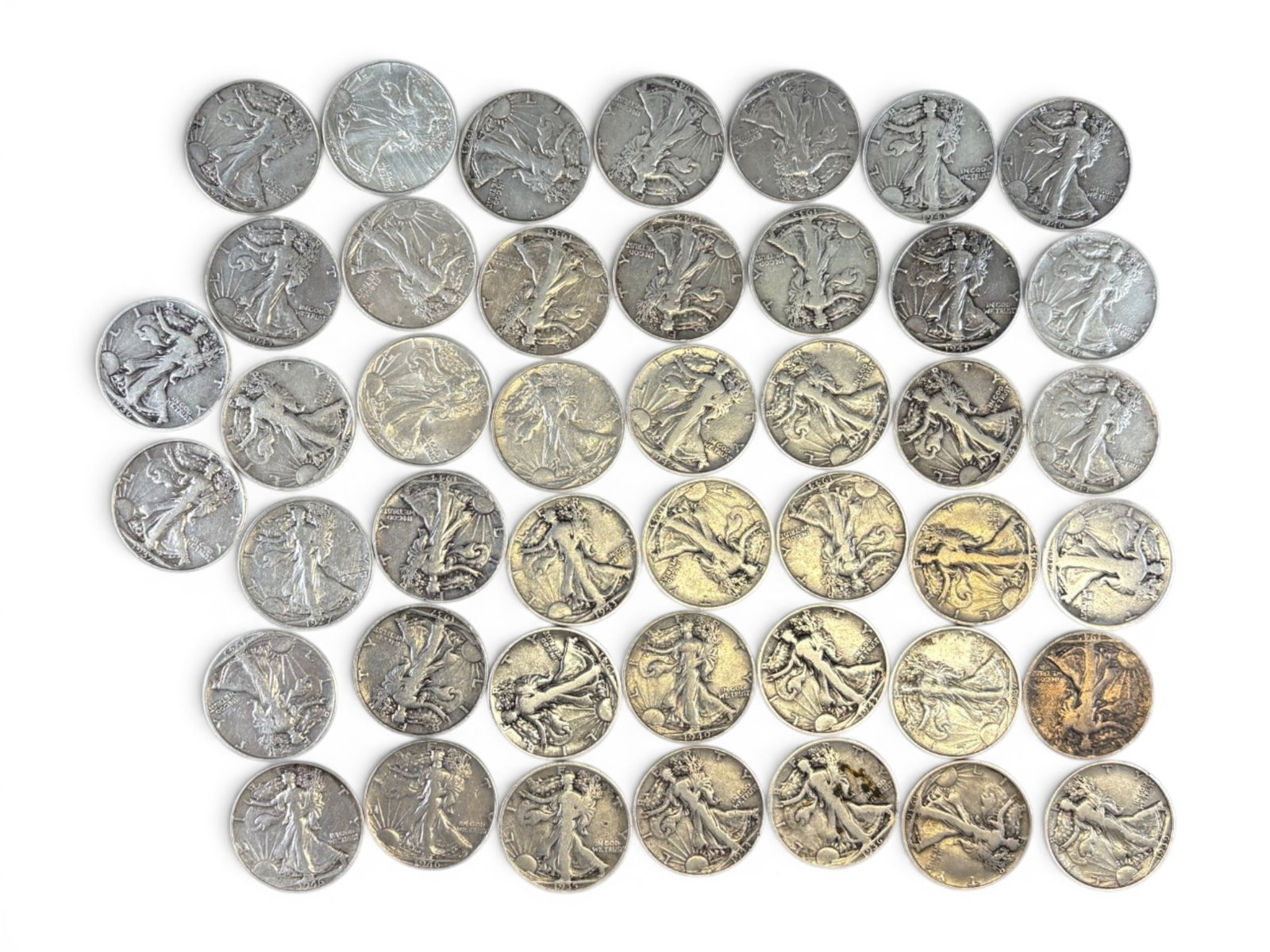 (77) 90% Silver Half Dollars - 2