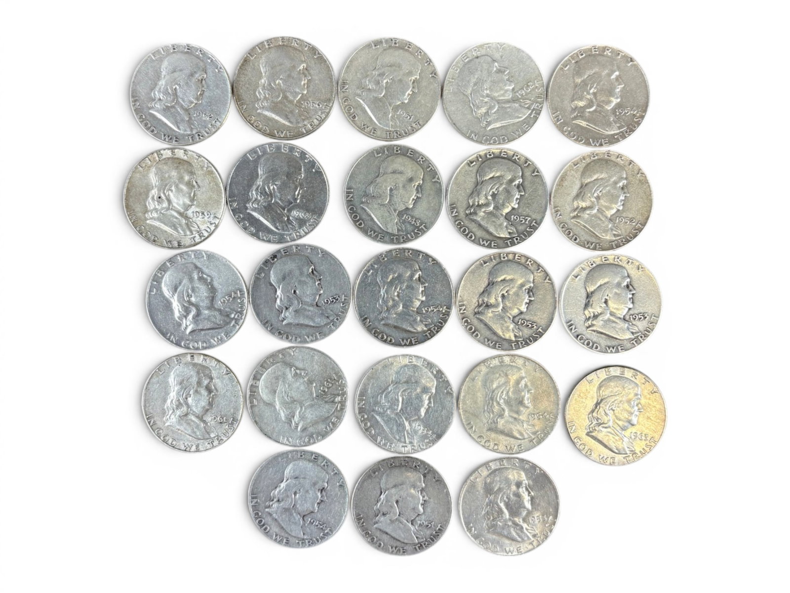 (77) 90% Silver Half Dollars - 3