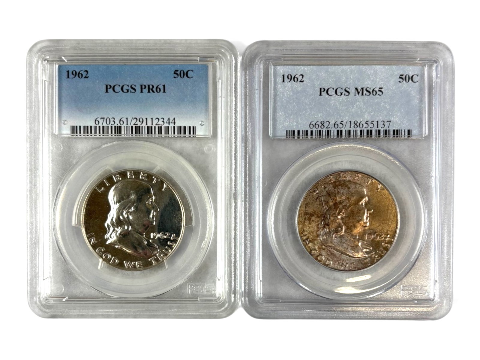 (10) Graded Half Dollars - 2