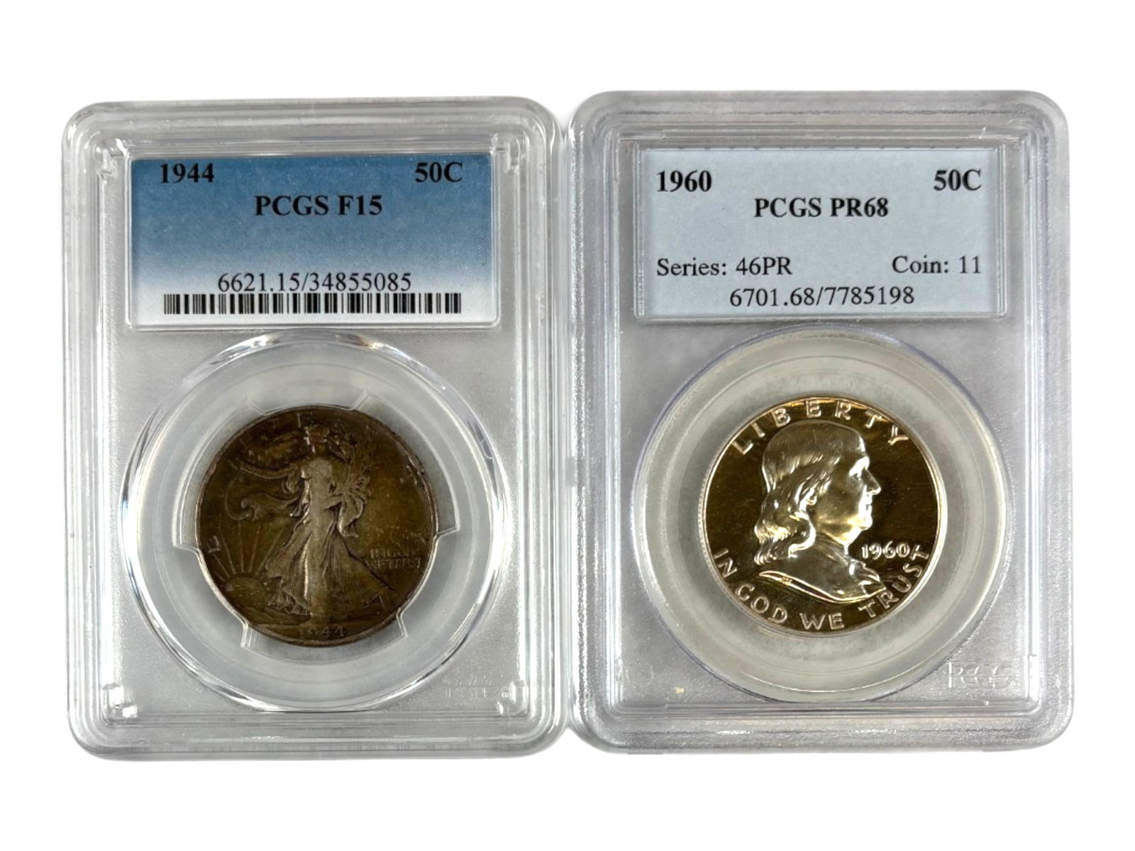(10) Graded Half Dollars - 6