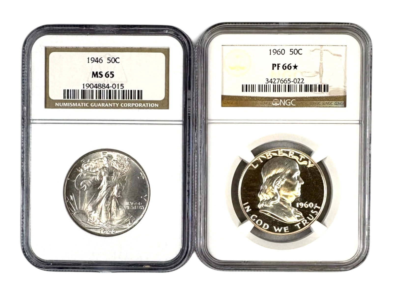 (10) Graded Half Dollars - 8