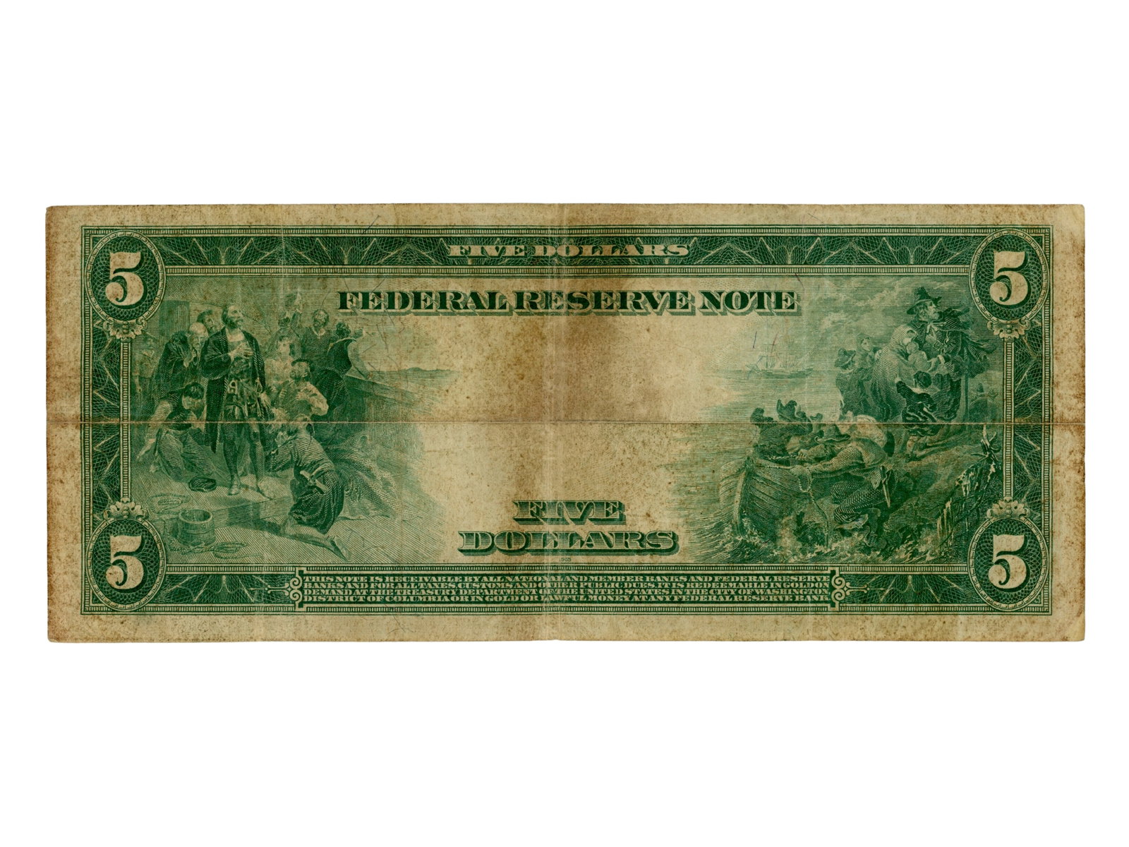 (3) Large Size U.S. Currency Notes - 5