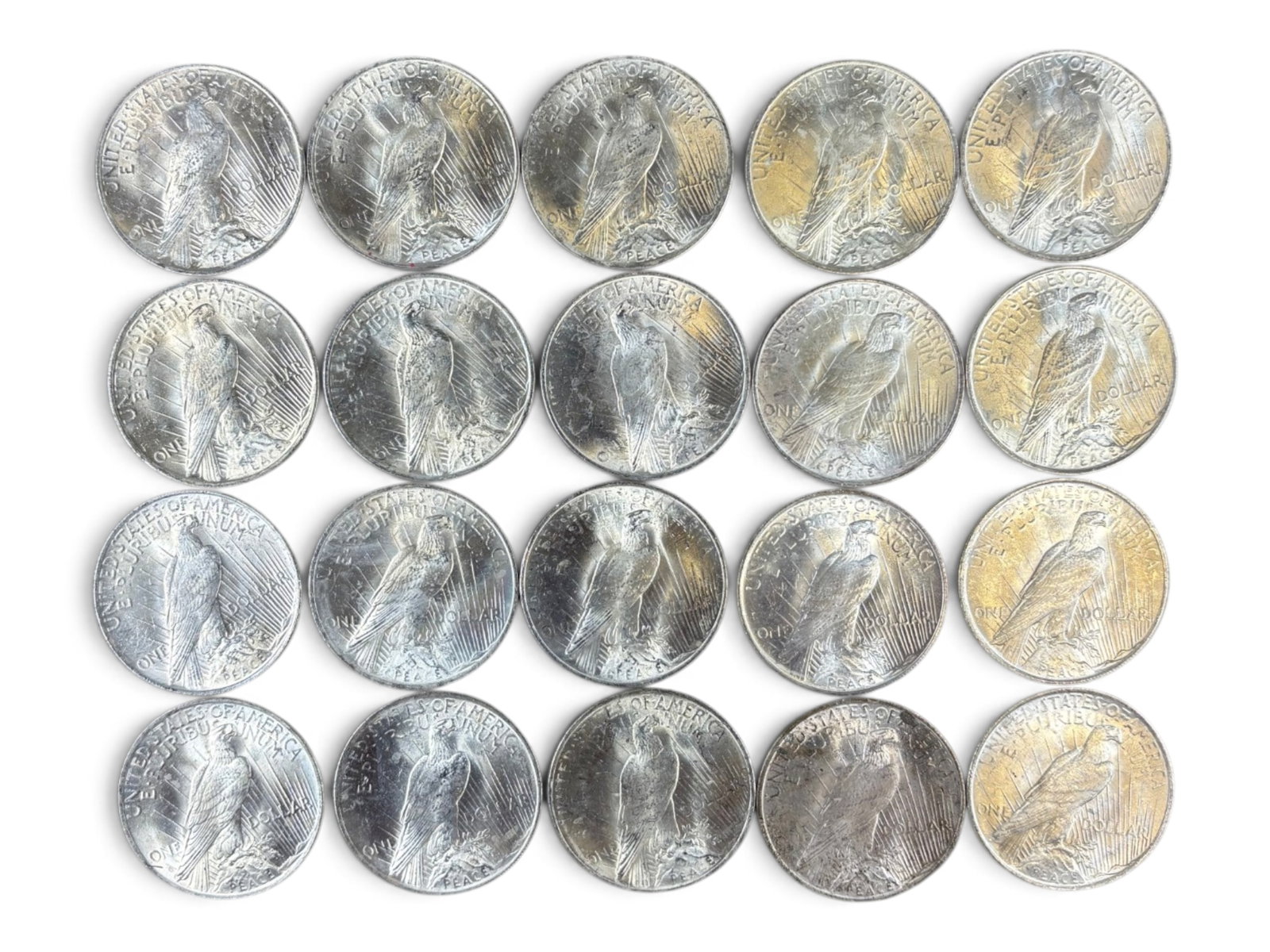 (20) 1925 Peace Dollars - 2