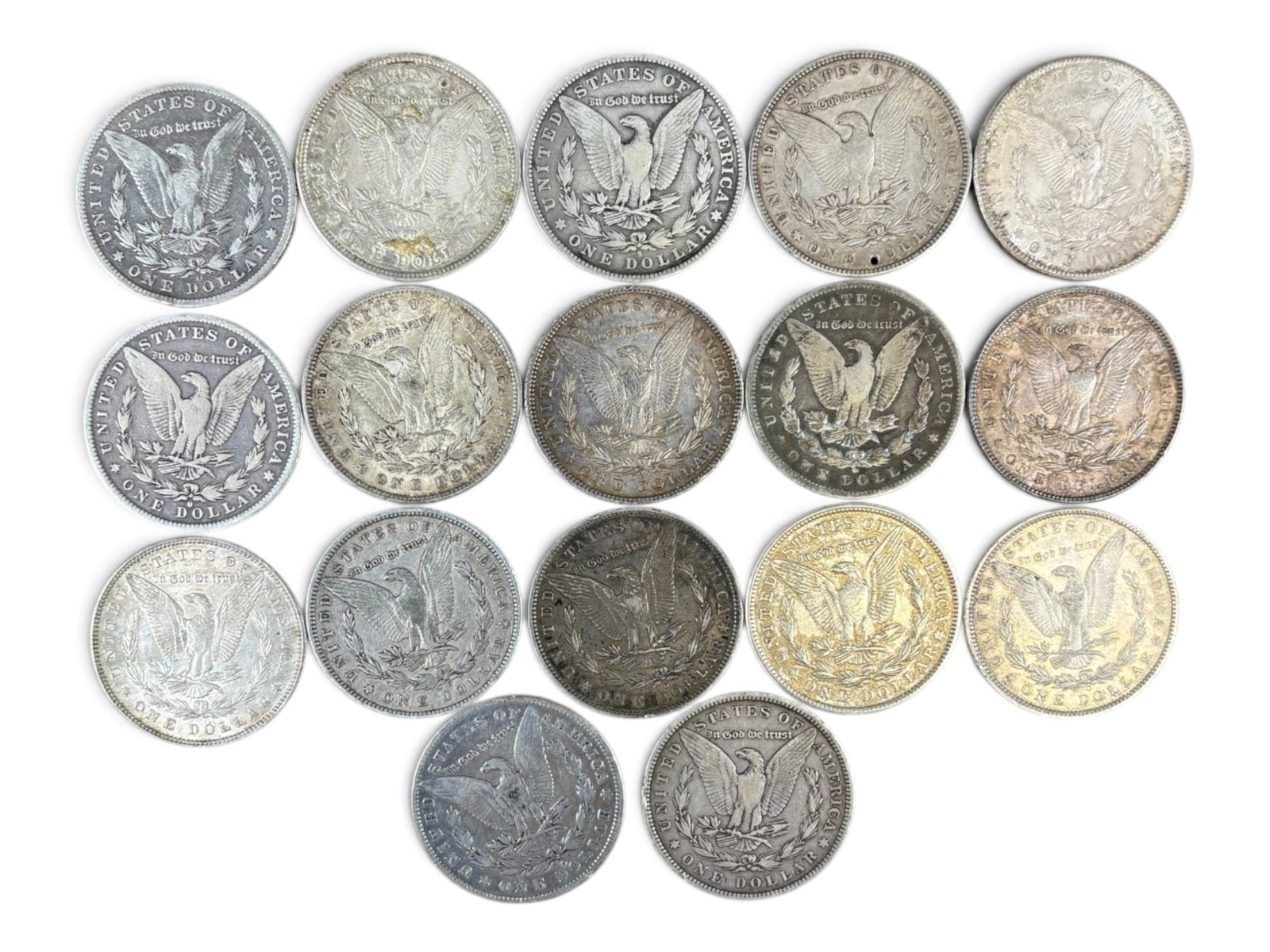 (17) Morgan Dollars - 2
