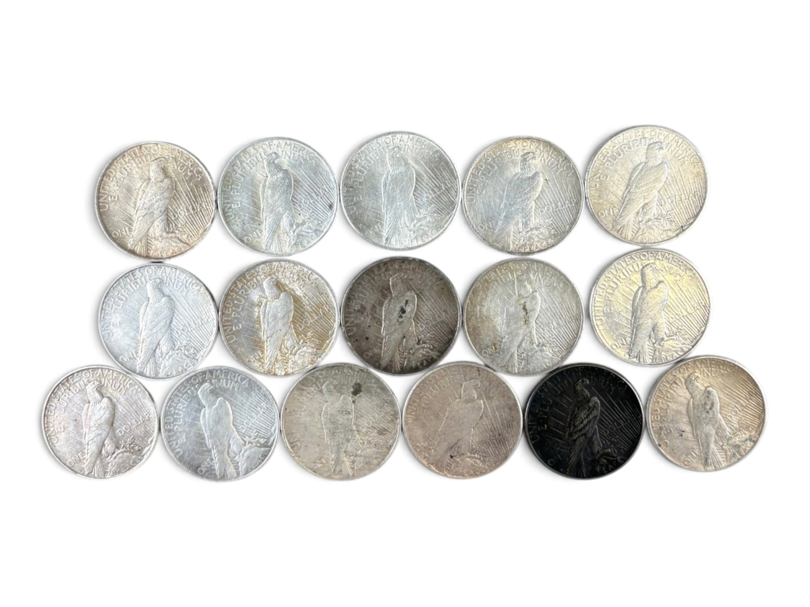 (16) Peace Dollars - 2