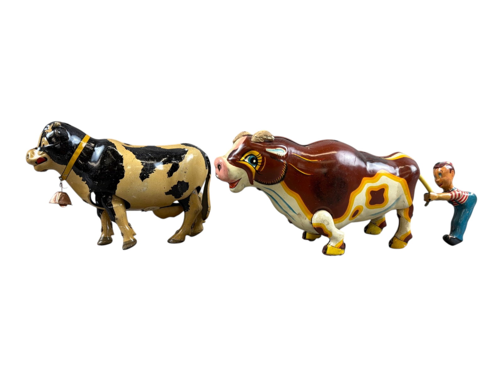(2) Tin Litho Wind-Up Cows (1 of 10)