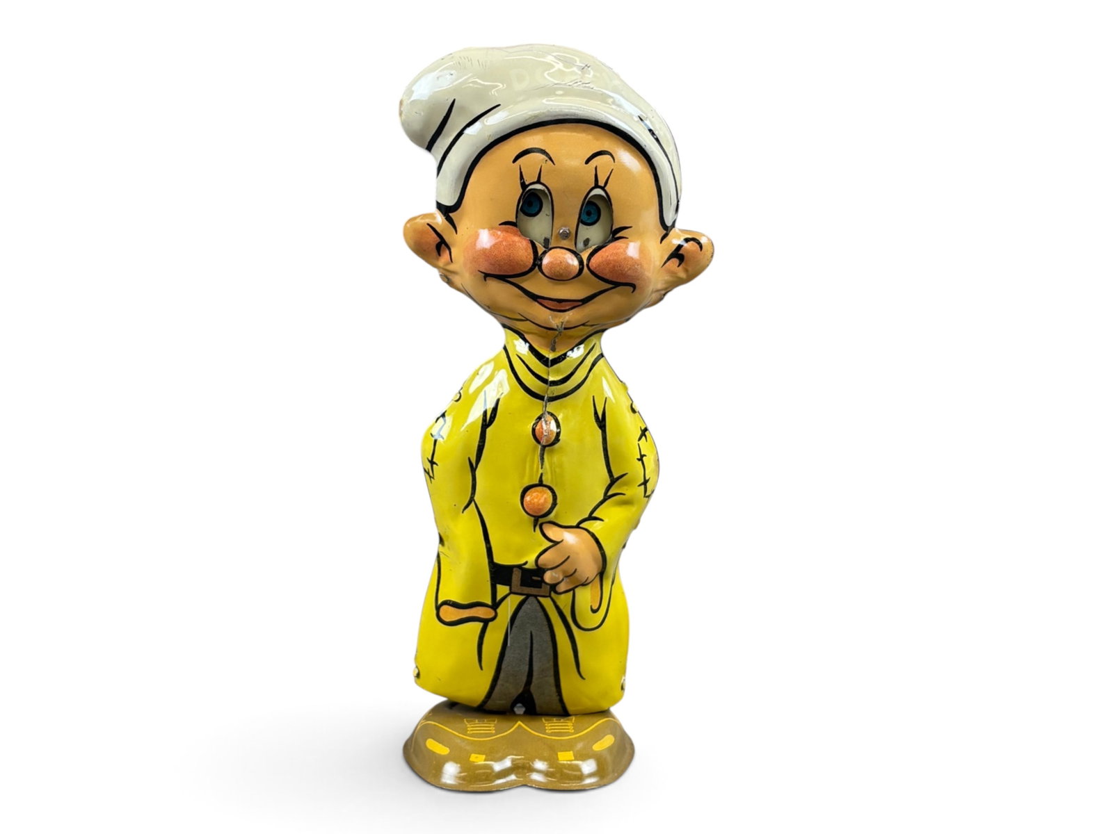 Marx Dopey Walker Wind-Up: Marx tin lithographed wind-up Dopey walker measuring approximately 8? inches tall. Tested prior to cataloging and found to be in working order. A very fine example of this classic Marx mechanical toy.