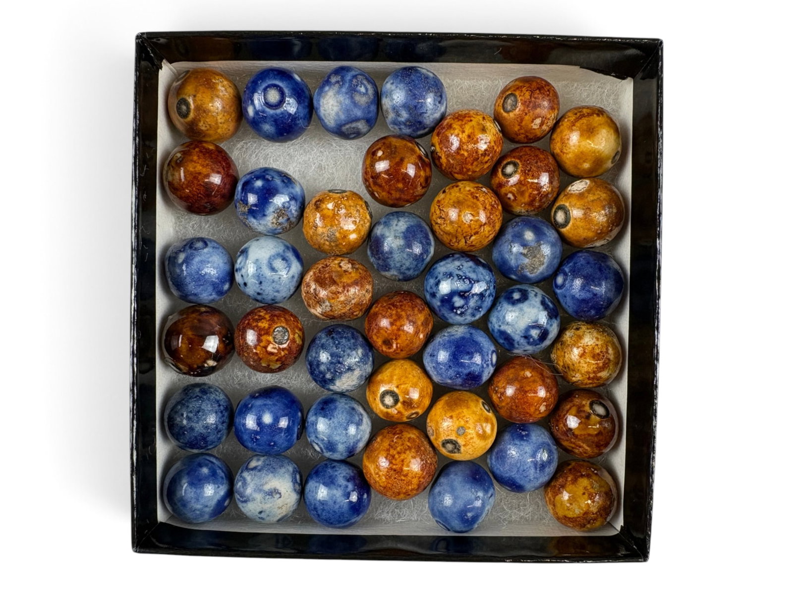 Circa 1900 Bennington Clay Marbles - 2