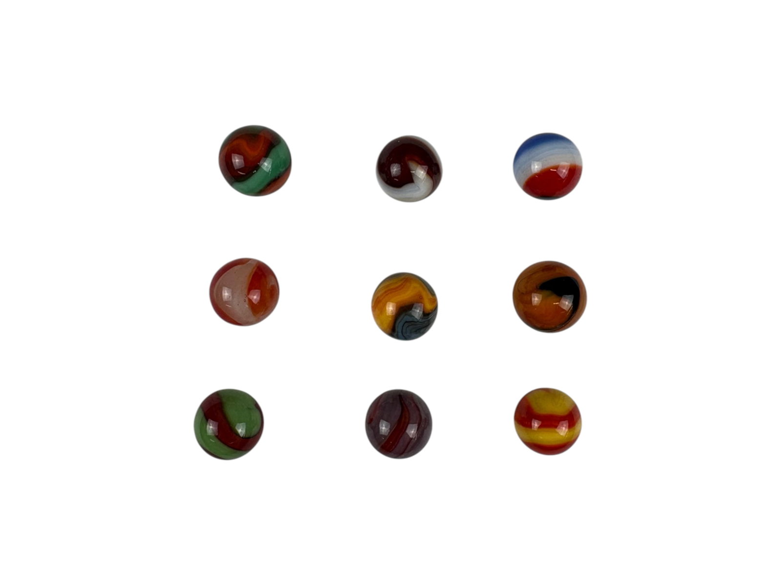 18 Vintage Akro Agate Marbles - 2