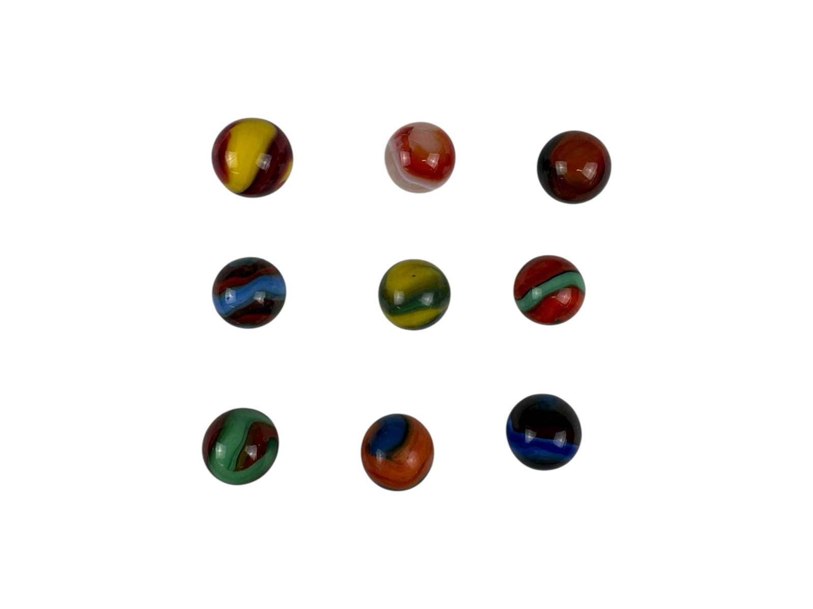 18 Vintage Akro Agate Marbles - 3