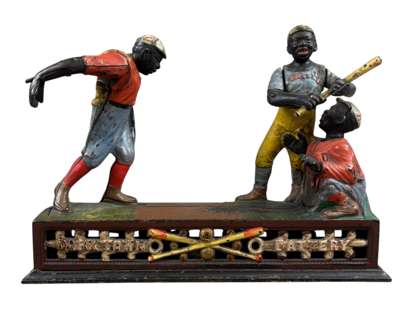 J&E Stevens Darktown Battery Mechanical Bank (1 of 8)