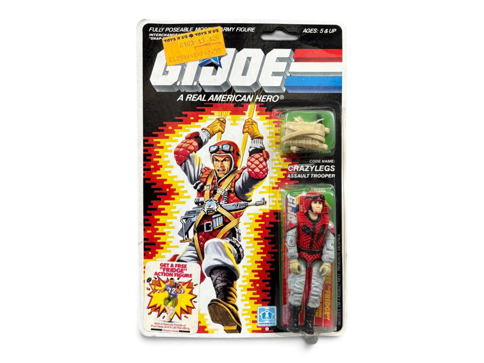 1987 MOC GI Joe Crazylegs Figure, 32 Back (1 of 2)