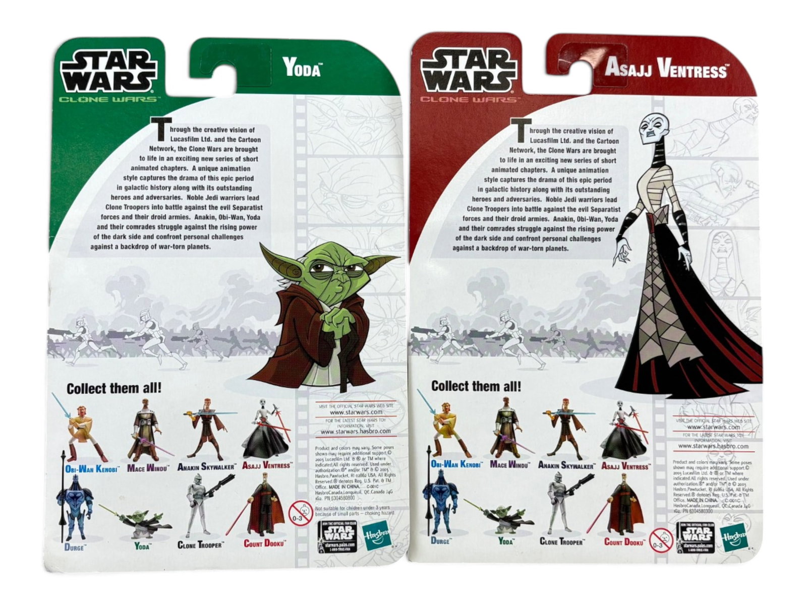 Star Wars Clone Wars Cartoon Network Figure Lot - 7