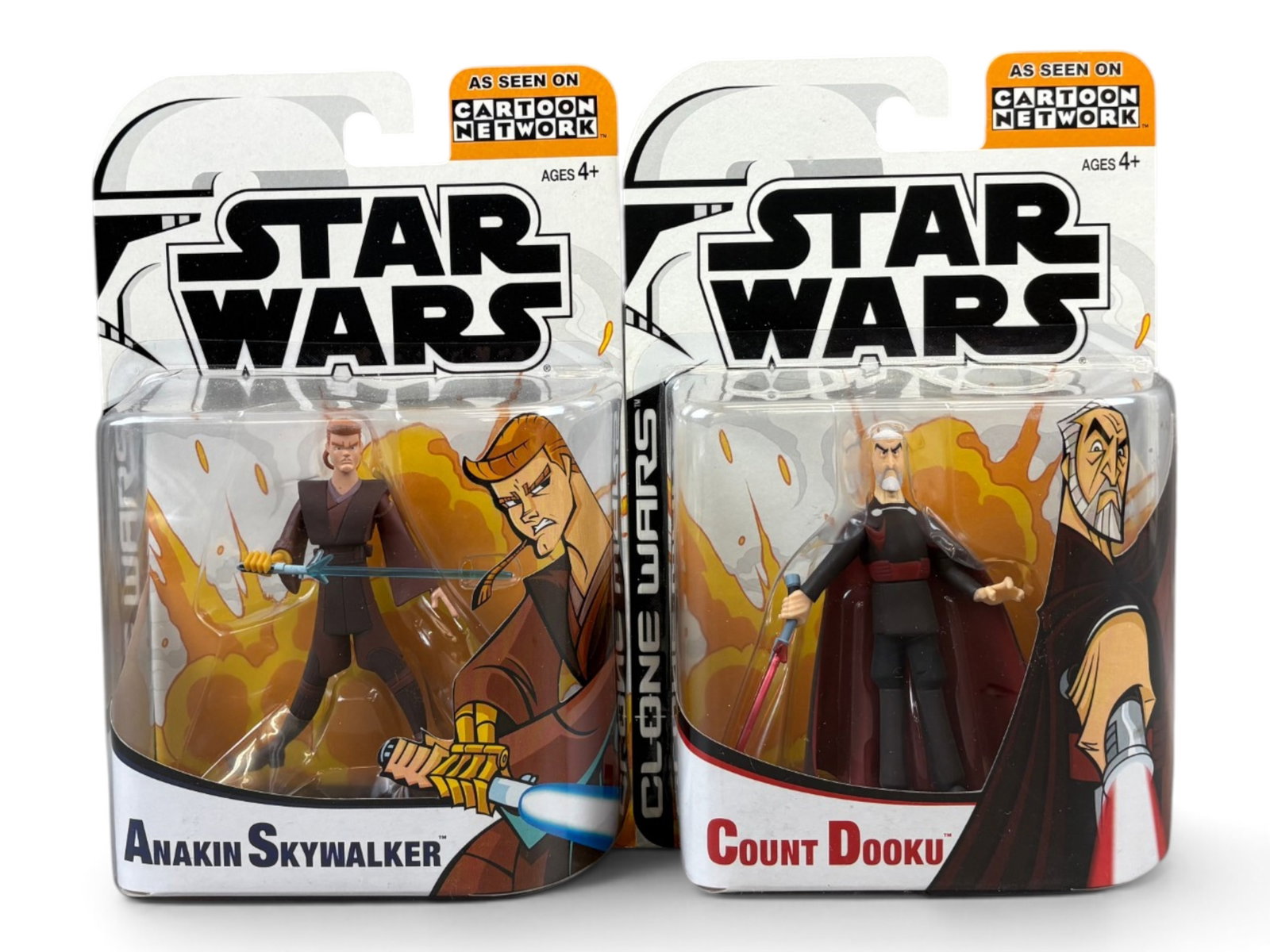 Star Wars Clone Wars Cartoon Network Figure Lot - 8