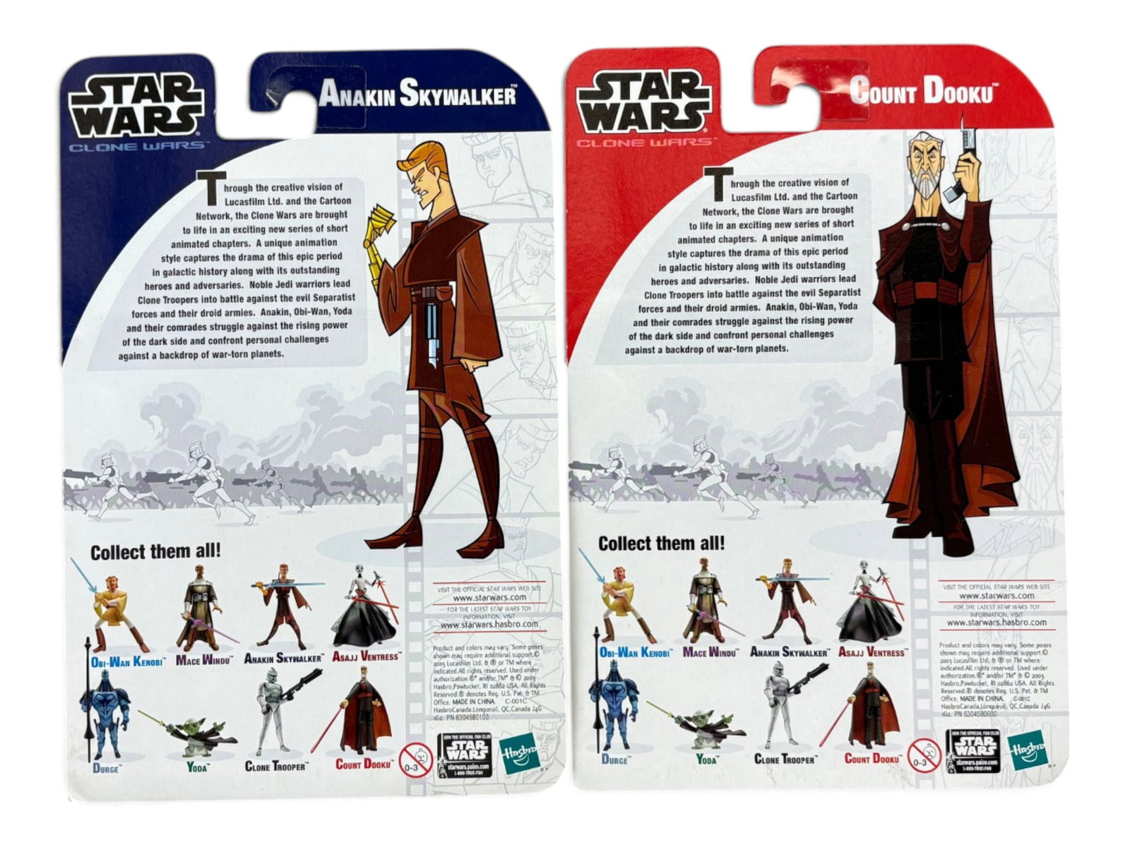 Star Wars Clone Wars Cartoon Network Figure Lot - 9