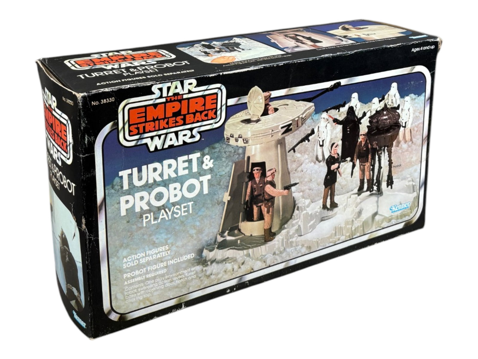 1980 Star Wars ESB Turret & Probot Playset, Kenner: Vintage and Original, Star Wars The Empire Strikes Back "Turret & Probot" playset by Kenner, 1980. Box appears to be factory taped and sealed at both ends. There is an original price sticker affixed a