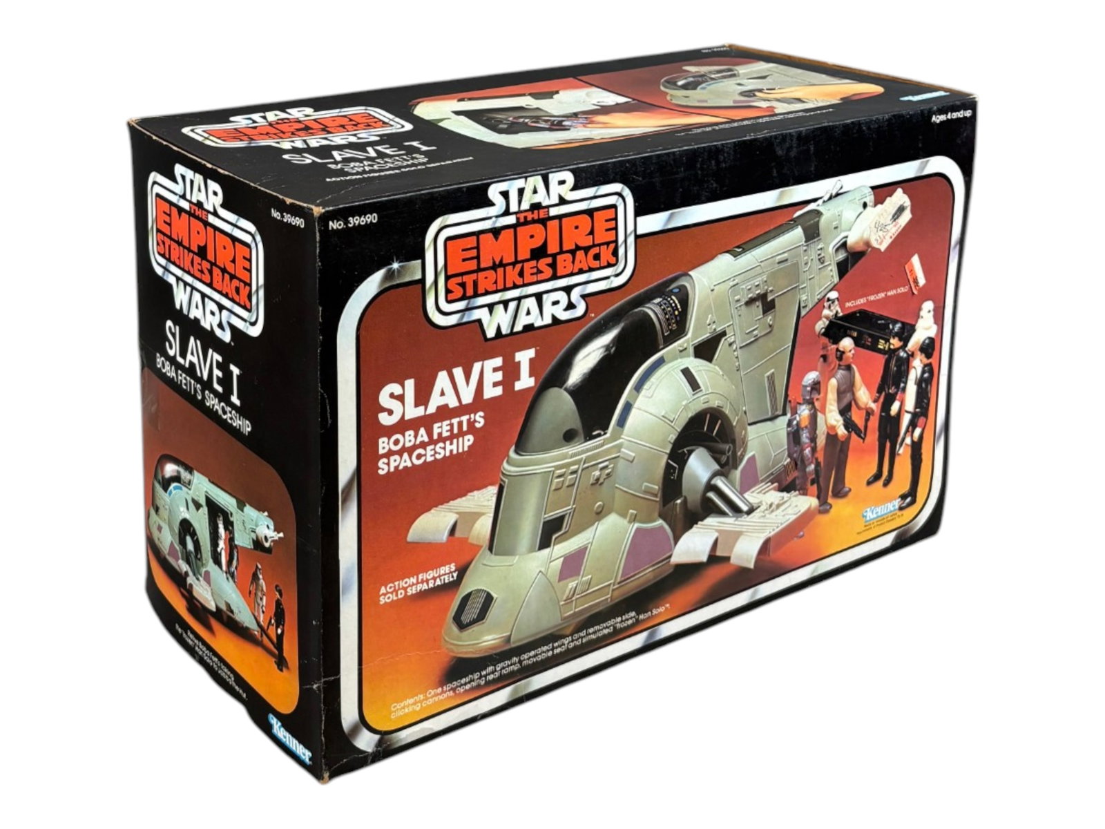 1981 Star Wars ESB Slave I Boba Fett, Kenner: Vintage and Original, Star Wars The Empire Strikes Back "Slave I" Boba Fett's Spaceship by Kenner, 1981. Box appears to be factory taped and sealed at both ends. There are (2) original price stickers 
