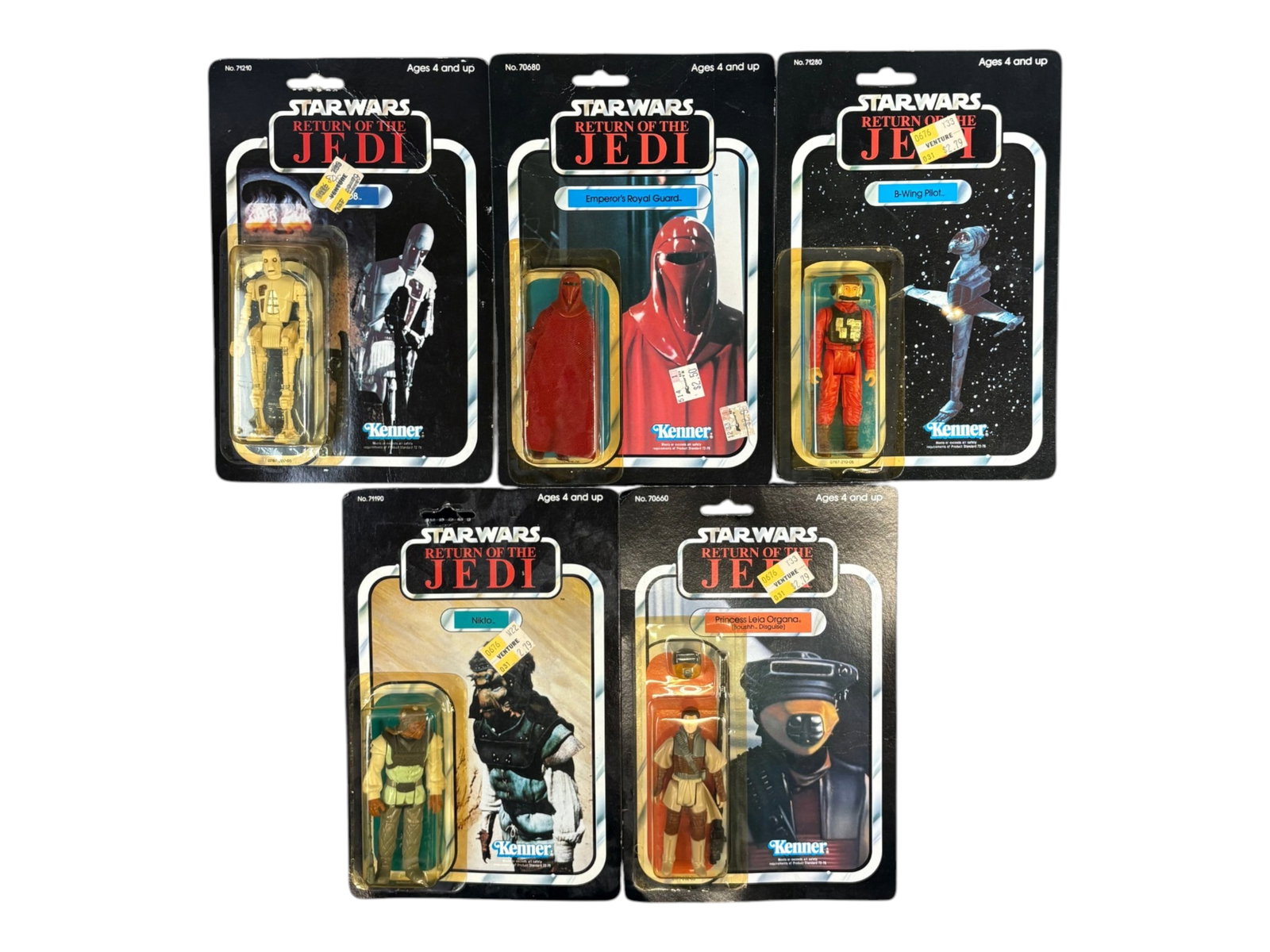 (5) 1983 MOC Star Wars ROTJ Figures, 77 Back-A (1 of 17)