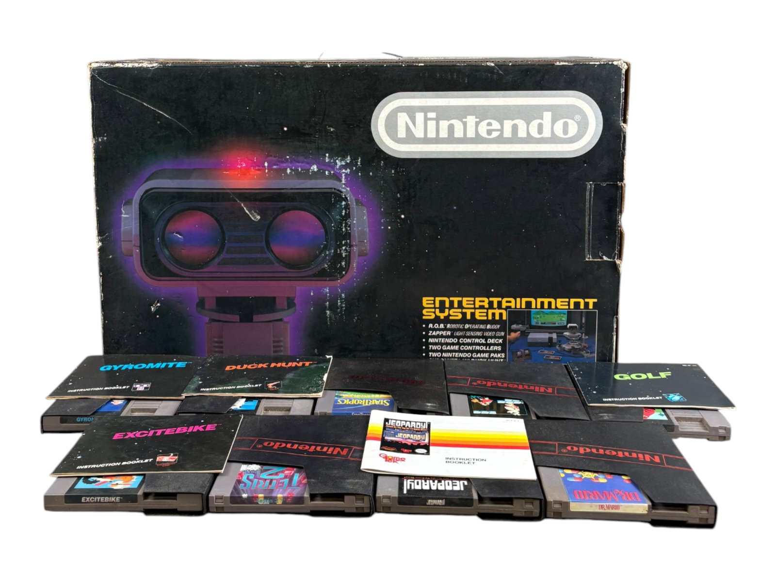 1985 Boxed Nintendo Deluxe Set, w/9 Games (1 of 8)