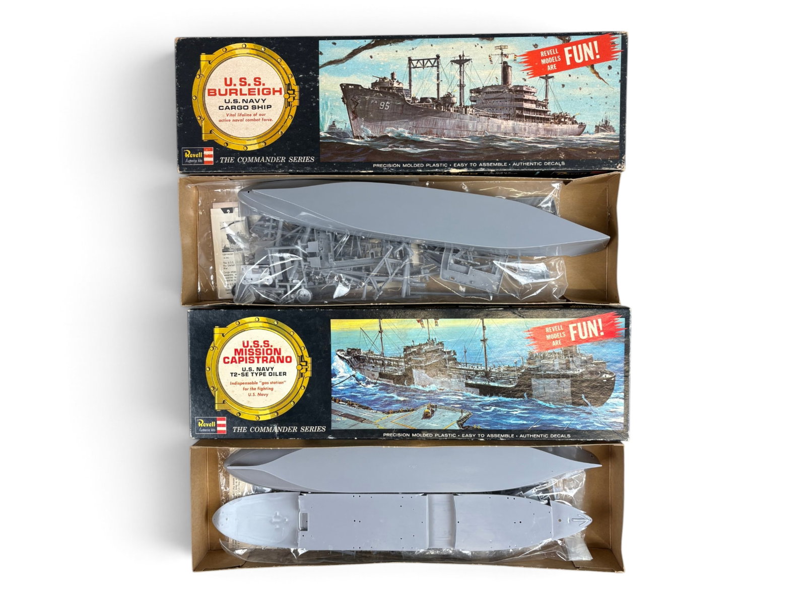 2 Revell 1964 US Navy Ship Model Kits (1 of 7)