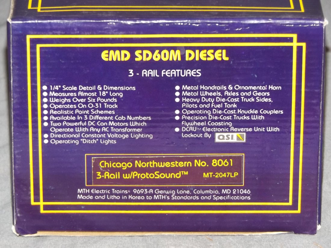 MTH 2047LP, CNW EMD SD60M Diesel (1 of 2)