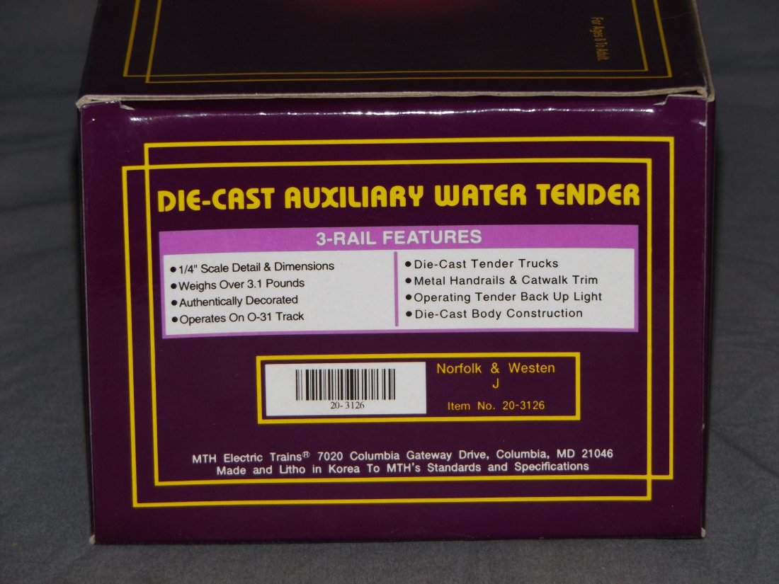 MTH 20-3126, Norfolk & Western J Water Tender (1 of 2)