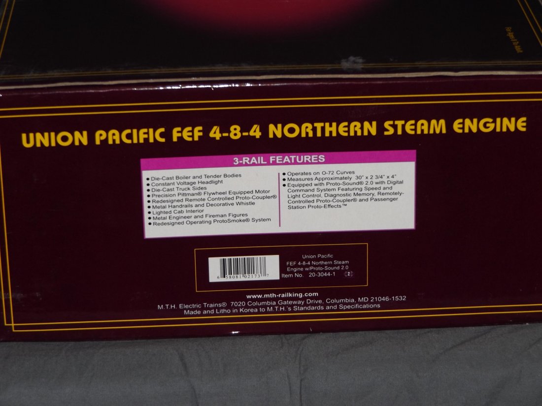 MTH 20-3044-1 Union Pacific FEF Northern Steam (1 of 2)