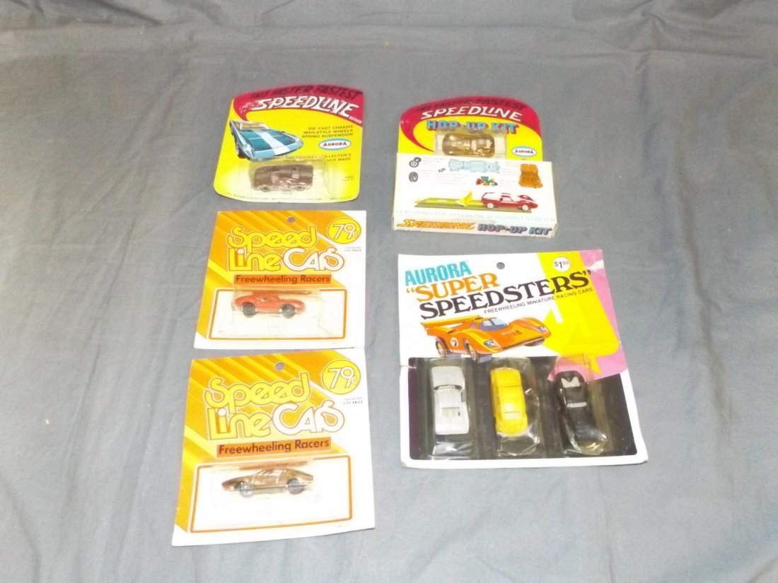 Group of Assorted Mint on Card Aurora Push Cars (1 of 4)