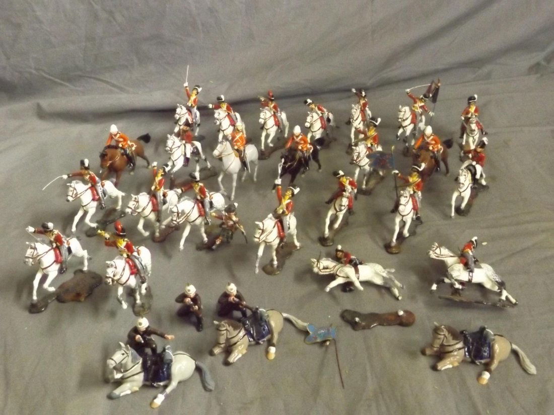 Tray Lot of Modern Mounted Toy Soldiers. (1 of 4)