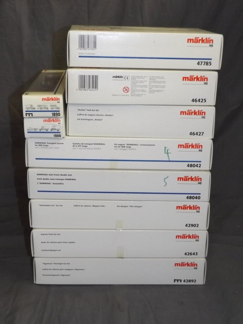 Lot of New in Box Marklin HO Car Sets (1 of 3)