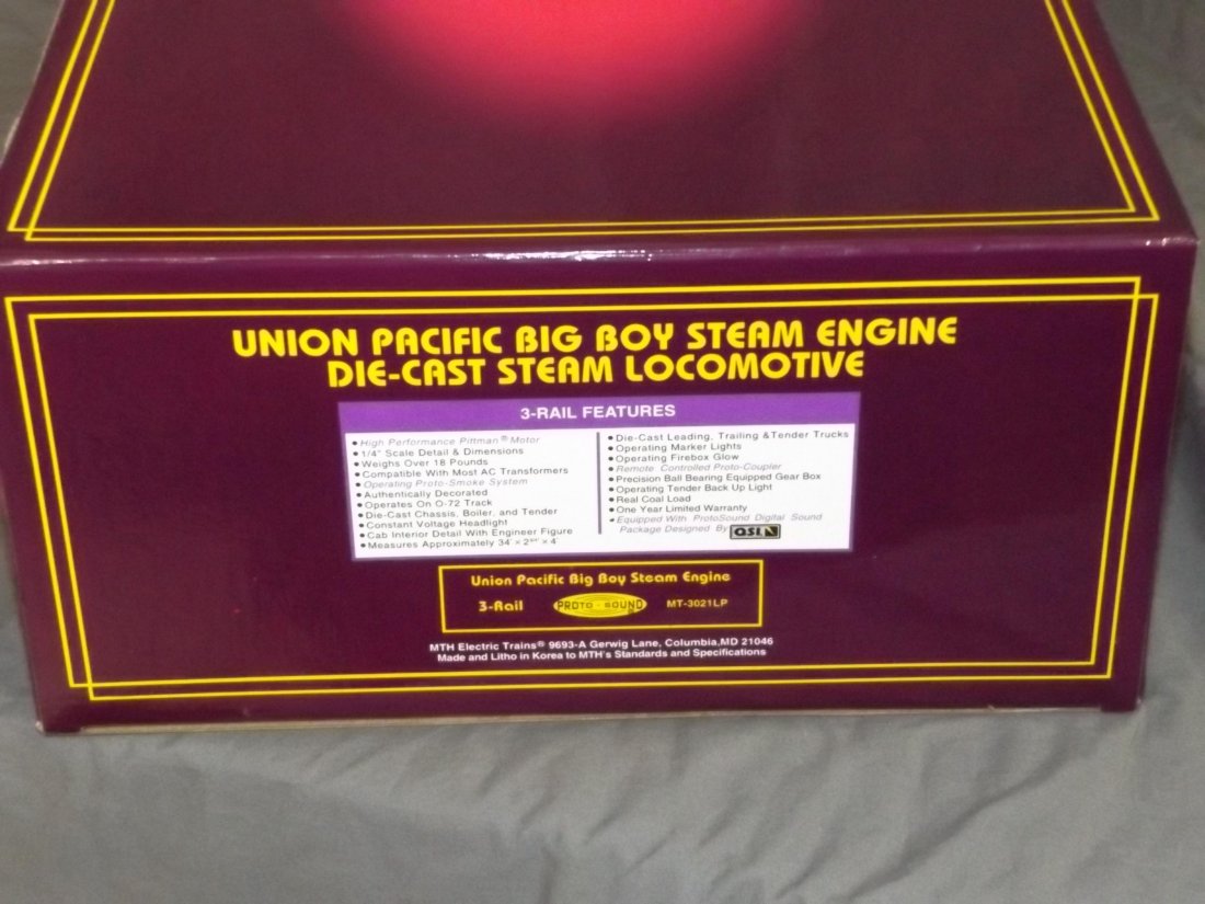 MTH 3021LP, Union Pacific Big Boy Steam Engine (1 of 2)