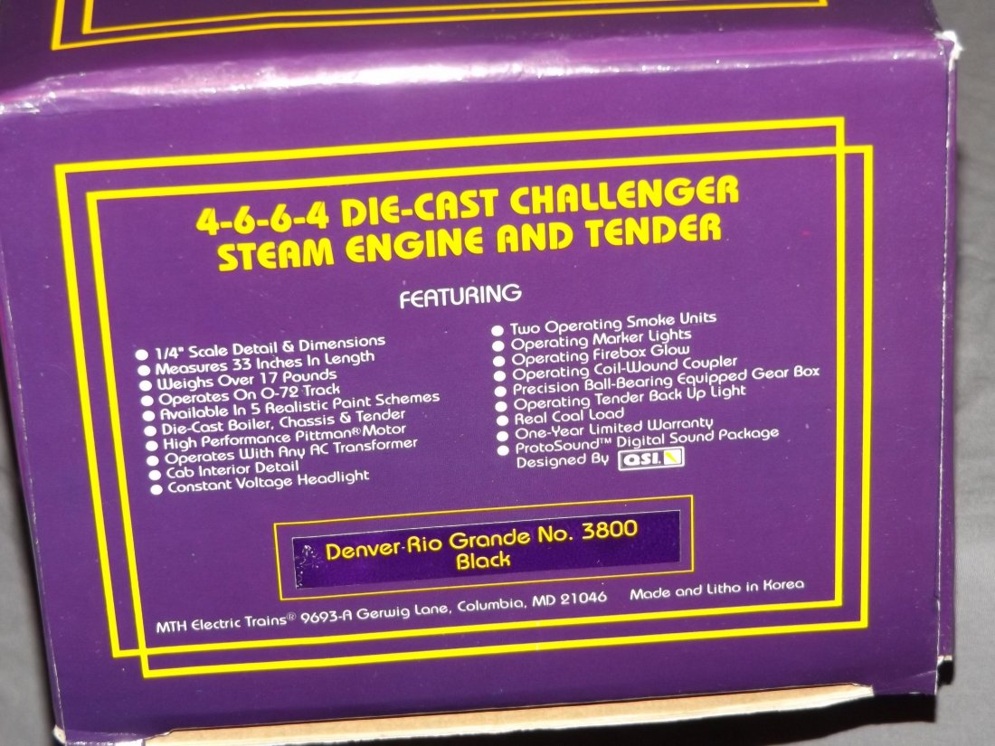 MTH 3800 Denver Rio Grande 4-6-6-4 Challenger Loco (1 of 2)