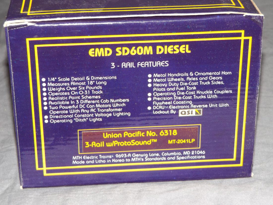 MTH 2041LP, Union Pacific #6318 EMD Diesel (1 of 2)