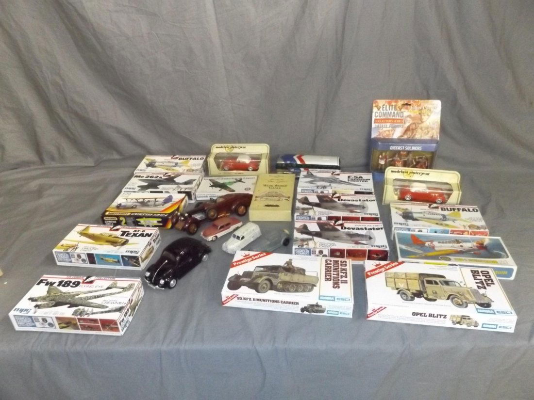Mixed Toy Lot.: Includes Boxed Model Kits, Early Dinky and Tootsie Vehicles. This lot is being sold on behalf of the Nassau County Public Administrators Office from the Estate of Robert Lee.