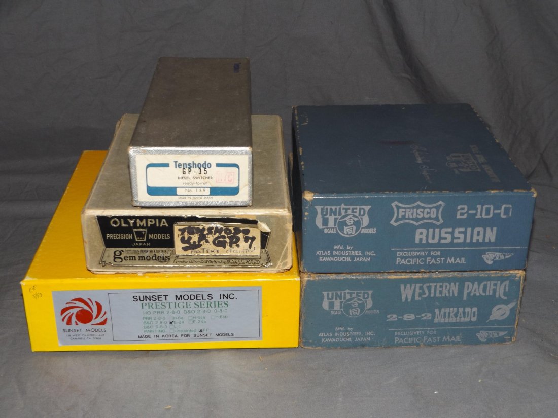 Lot of 4 Boxed HO Brass Locomotives (1 of 3)